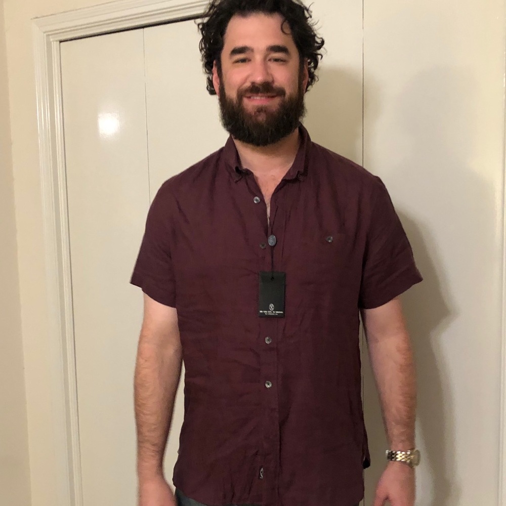 Maroon shirt sleeve button down size XL
